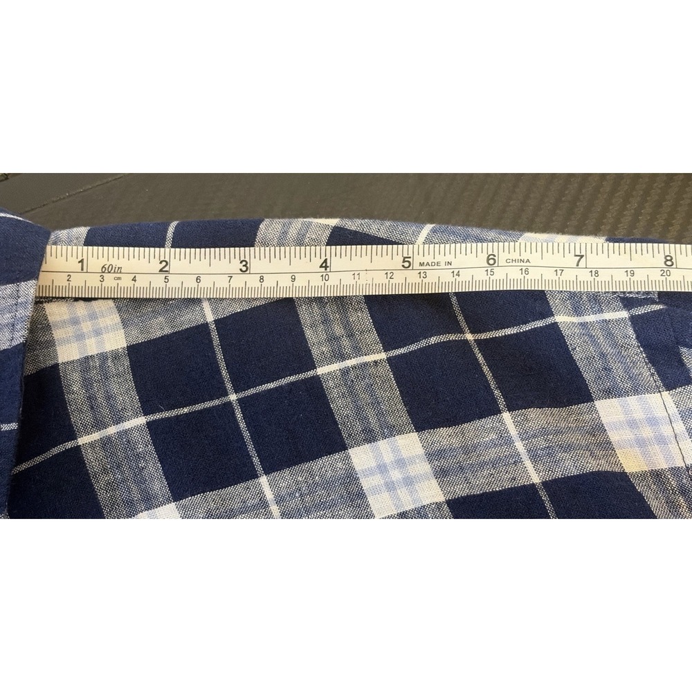 Old Navy Regular-Fit Plaid Linen-Blend Shirt XXL Buisness Casual - Picture 12 of 12